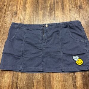 Vintage Victoria Secrets Camp Pink blue corduroy mini skirt.